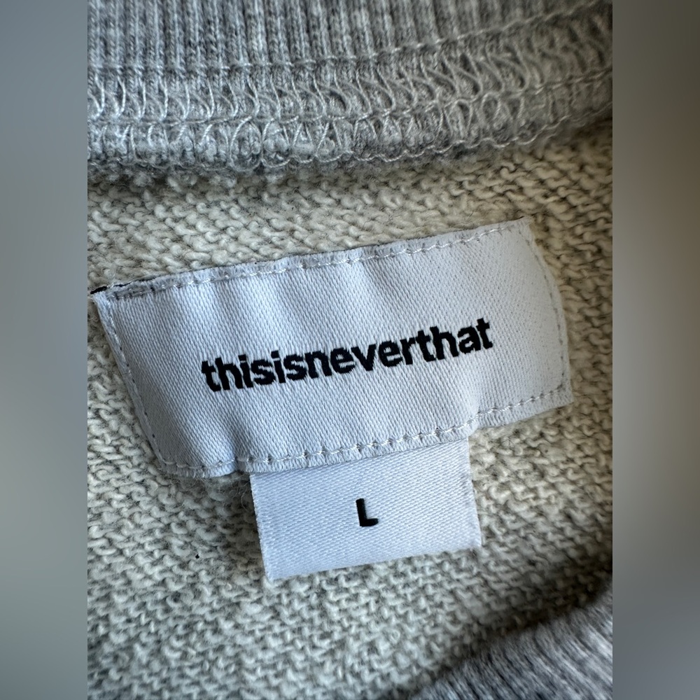 Thisisneverthat T-Logo Crewneck heather grey Large sweatshirt - Picture 5 of 9